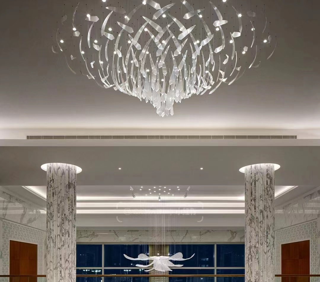 打造独特氛围——宴会厅亚克力叶子非标现代吊灯选择指南 Dutti LED